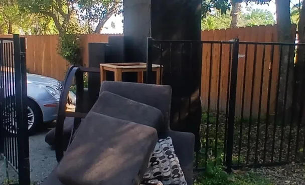 Outdoor furniture removal — project photograph