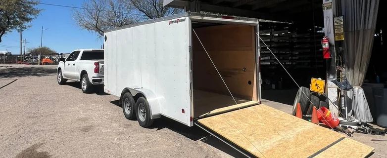 Trailer Rentals Available — loading and cleanup